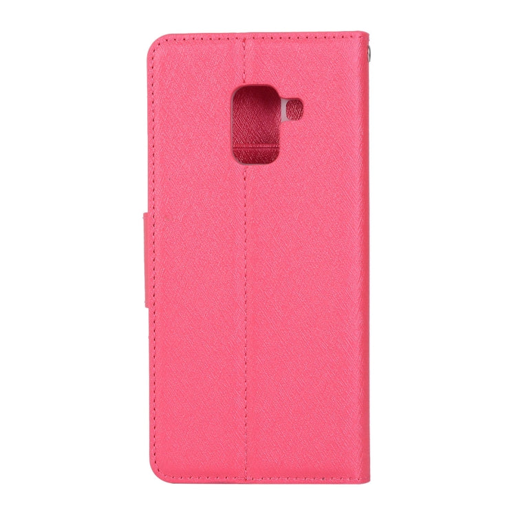 For Galaxy A8 (2018) Silk Texture Horizontal Flip Leather Case with Holder & Card slots & Wallet & Photo Frame