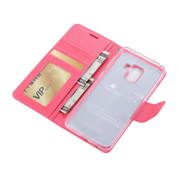 For Galaxy A8 (2018) Silk Texture Horizontal Flip Leather Case with Holder & Card slots & Wallet & Photo Frame