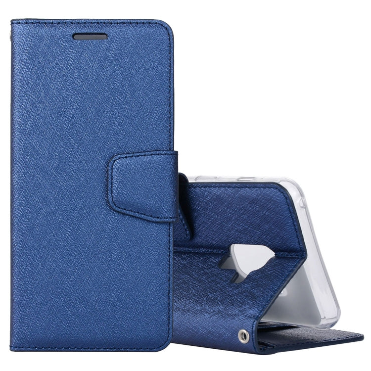For Galaxy A8+ (2018) Silk Texture Horizontal Flip Leather Case with Holder & Card slots & Wallet & Photo Frame