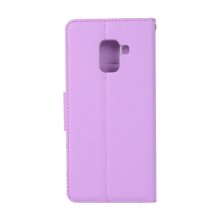 For Galaxy A8+ (2018) Silk Texture Horizontal Flip Leather Case with Holder & Card slots & Wallet & Photo Frame