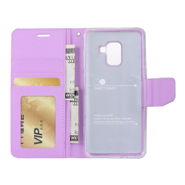 For Galaxy A8+ (2018) Silk Texture Horizontal Flip Leather Case with Holder & Card slots & Wallet & Photo Frame