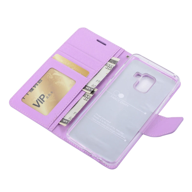For Galaxy A8+ (2018) Silk Texture Horizontal Flip Leather Case with Holder & Card slots & Wallet & Photo Frame