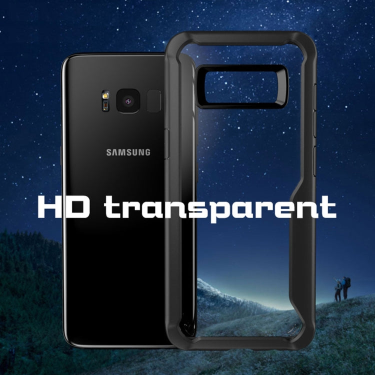 For Galaxy S8 + / G955 Transparent PC + TPU Full Coverage Shockproof Protective Back Case (Red)