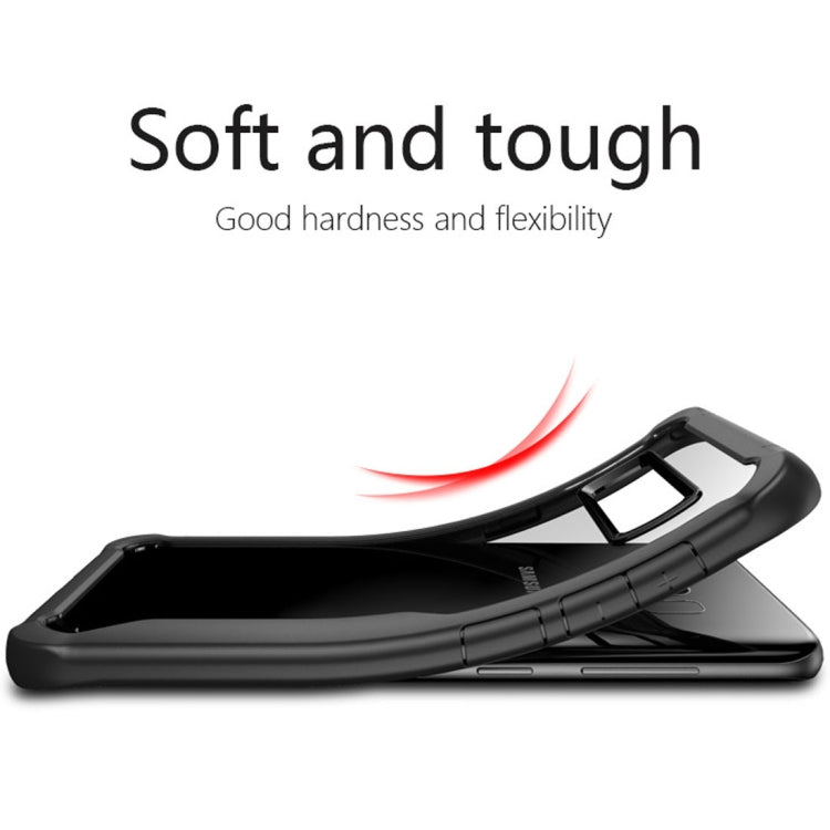 For Galaxy S8 + / G955 Transparent PC + TPU Full Coverage Shockproof Protective Back Case (Red)