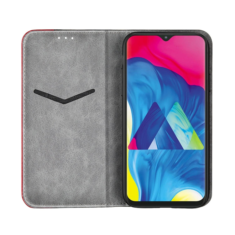 Business Solid Color Stitching Horizontal Flip Leather Case for Galaxy A10, with Holder & Card Slots & Wallet & Lanyard