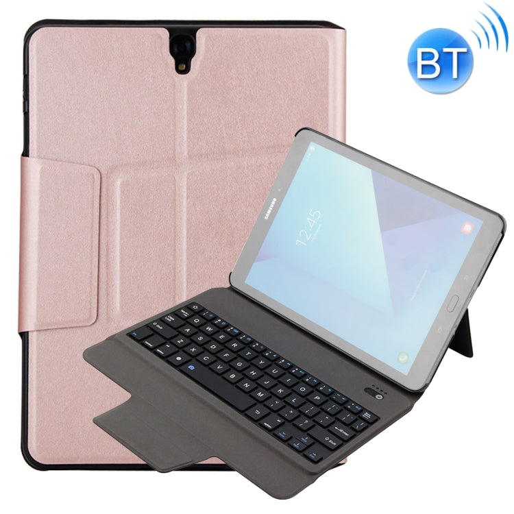 T1082 For Galaxy Tab S3 9.7 T820 / T825 Ultra-thin Light Bluetooth Keyboard Leather Tablet Case with Holder