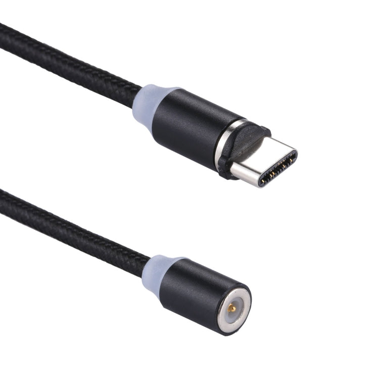 1m Weave Line USB to USB-C / Type-C Magnetic Charging Cable, For Galaxy S8 & S8 + / LG G6 / Huawei P10 & P10 Plus / Xiaomi Mi 6 & Max 2 and other Smartphones(Black)