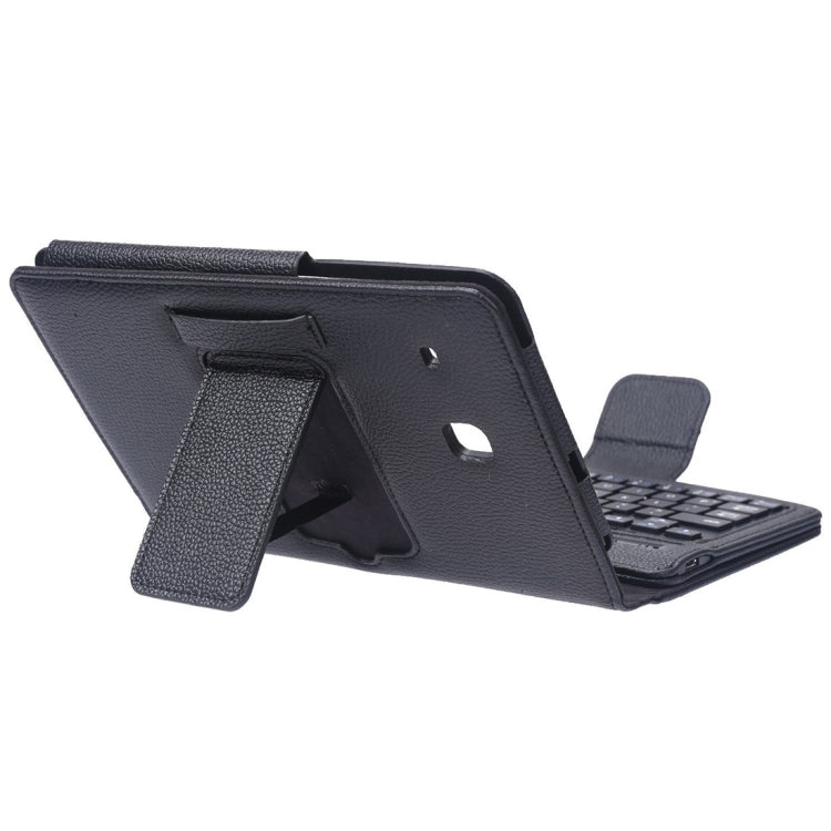 T377 For Galaxy Tab E 8.0 T377 Detachable Plastic Bluetooth Keyboard + Litchi Texture PU Leather Tablet Case with Holder