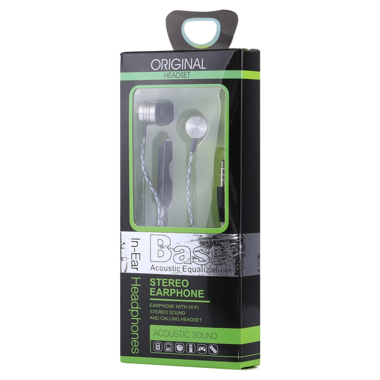 JL-034 Bass HIFI Stereo Sound Generally In-ear Wire Control Earphone, For iPhone, iPad, Galaxy, Huawei, Xiaomi, LG, HTC and Other Smartphones
