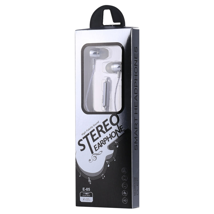 E-05 Bass Stereo Sound Generally In-ear Wire Control Earphone, For iPhone, iPad, Galaxy, Huawei, Xiaomi, LG, HTC and Other Smartphones