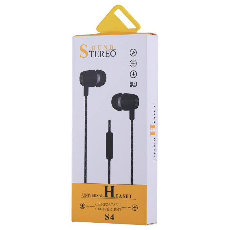 S4 Bass Stereo Sound Generally In-ear Wire Control Earphone, For iPhone, iPad, Galaxy, Huawei, Xiaomi, LG, HTC and Other Smartphones