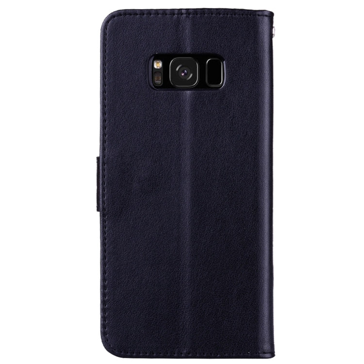 For Galaxy S8 Roses Pressed Flower Pattern Horizontal Flip Leather Case with Holder & Card Slots & Wallet