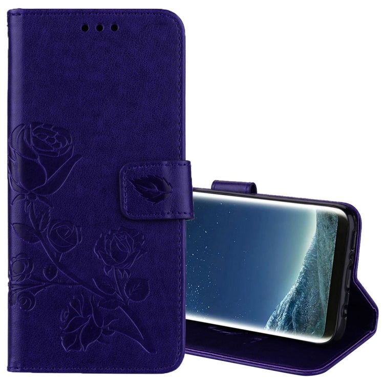 For Galaxy S8 Roses Pressed Flower Pattern Horizontal Flip Leather Case with Holder & Card Slots & Wallet
