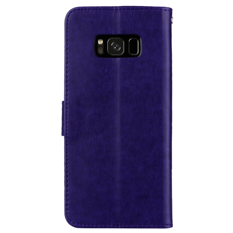 For Galaxy S8 Roses Pressed Flower Pattern Horizontal Flip Leather Case with Holder & Card Slots & Wallet