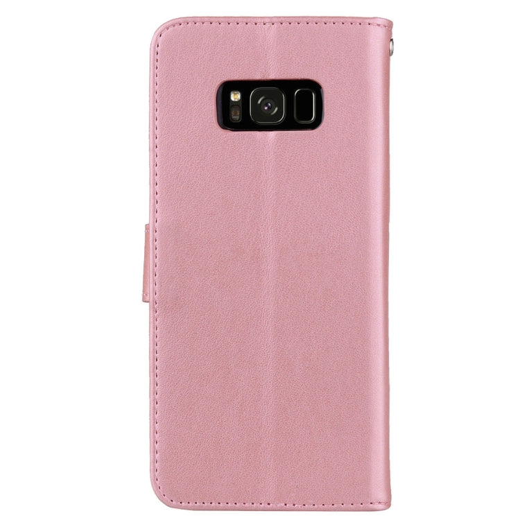 For Galaxy S8 Roses Pressed Flower Pattern Horizontal Flip Leather Case with Holder & Card Slots & Wallet