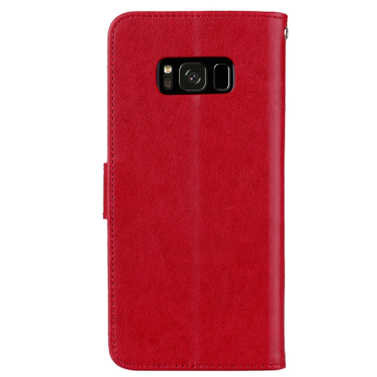 For Galaxy S8 Roses Pressed Flower Pattern Horizontal Flip Leather Case with Holder & Card Slots & Wallet