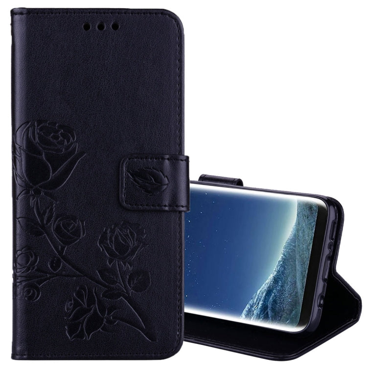 For Galaxy S8 + / G955 Roses Pressed Flower Pattern Horizontal Flip Leather Case with Holder & Card Slots & Wallet