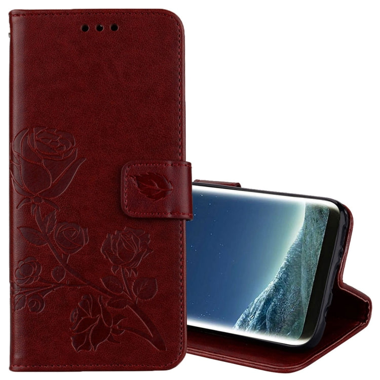 For Galaxy S8 + / G955 Roses Pressed Flower Pattern Horizontal Flip Leather Case with Holder & Card Slots & Wallet