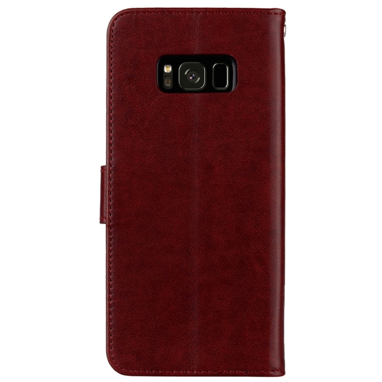 For Galaxy S8 + / G955 Roses Pressed Flower Pattern Horizontal Flip Leather Case with Holder & Card Slots & Wallet