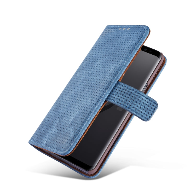 Mesh Breathable Horizontal Flip Leather Case for Galaxy S9 Plus, with Card Slot & Holder & Wallet