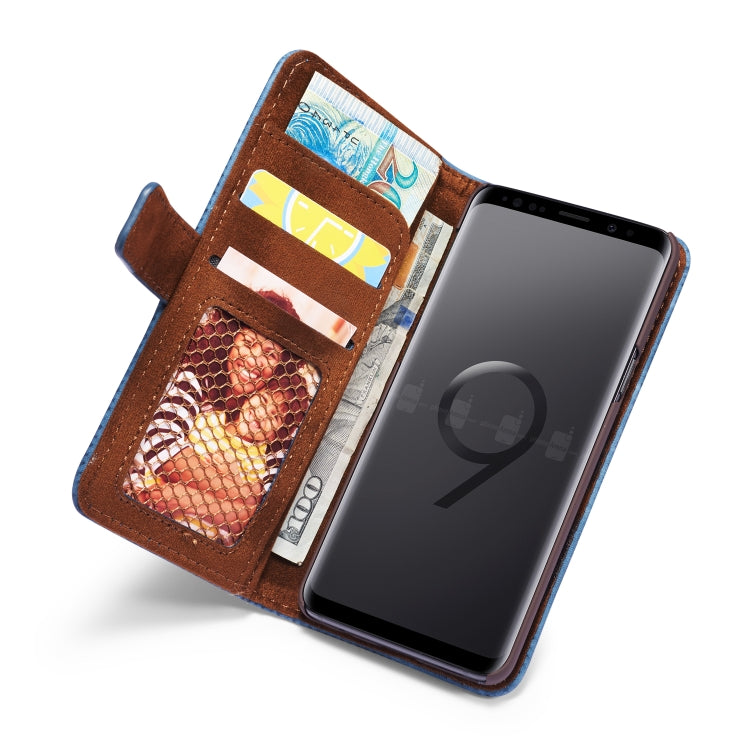 Mesh Breathable Horizontal Flip Leather Case for Galaxy S9 Plus, with Card Slot & Holder & Wallet