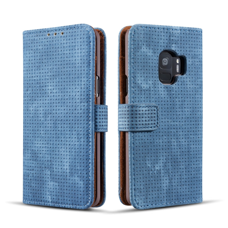 Mesh Breathable Horizontal Flip Leather Case for Galaxy S9 Plus, with Card Slot & Holder & Wallet