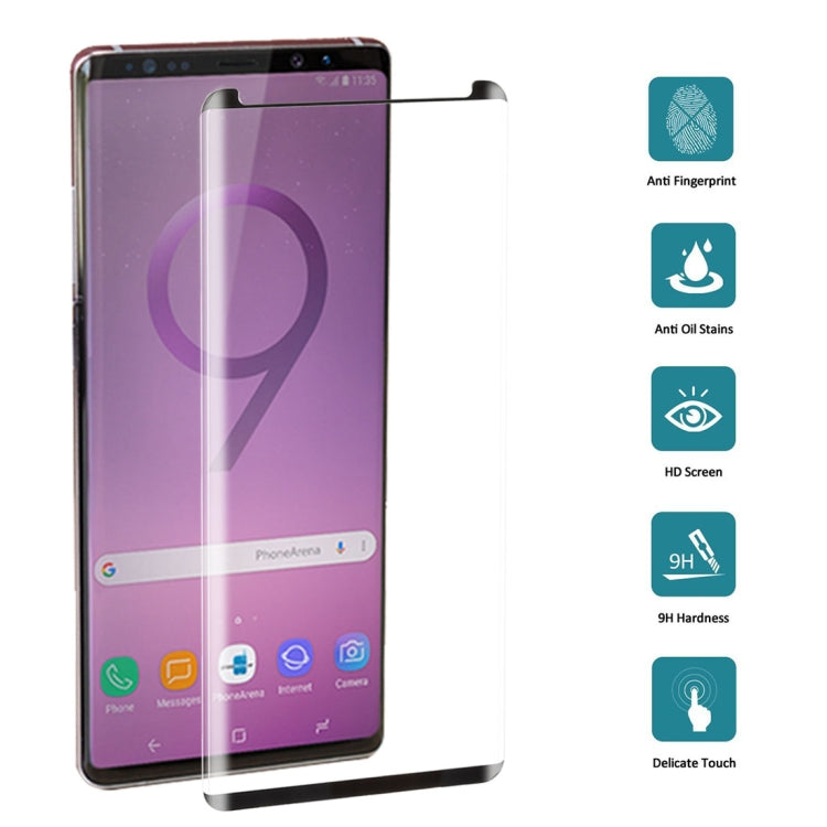 25 PCS Case Friendly Edge Glue Tempered Glass Film for Galaxy Note 9