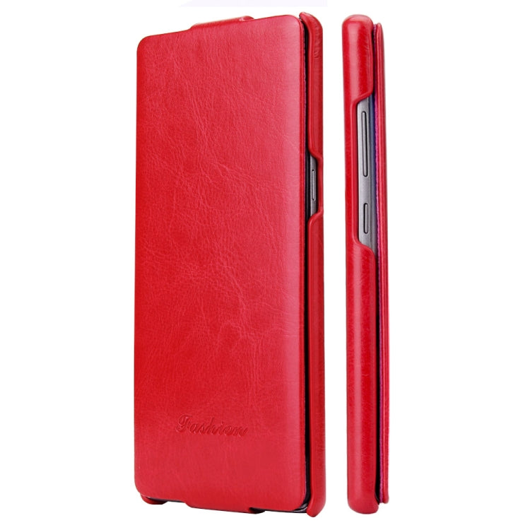 Fierre Shann Retro Oil Wax Texture Vertical Flip PU Leather Case for Galaxy Note 8