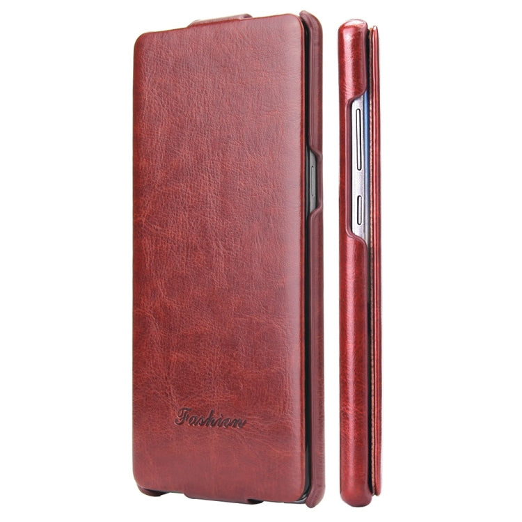 Fierre Shann Retro Oil Wax Texture Vertical Flip PU Leather Case for Galaxy Note 8