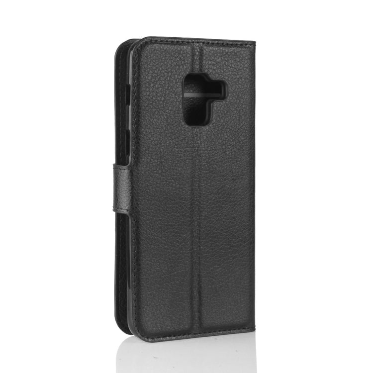 For Galaxy A8 (2018) Litchi Texture Horizontal Flip Leather Case with Holder & Card Slots & Wallet