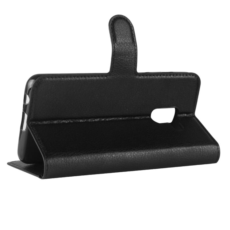 For Galaxy A8 (2018) Litchi Texture Horizontal Flip Leather Case with Holder & Card Slots & Wallet