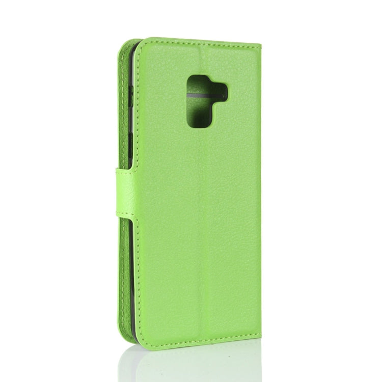 For Galaxy A8 (2018) Litchi Texture Horizontal Flip Leather Case with Holder & Card Slots & Wallet