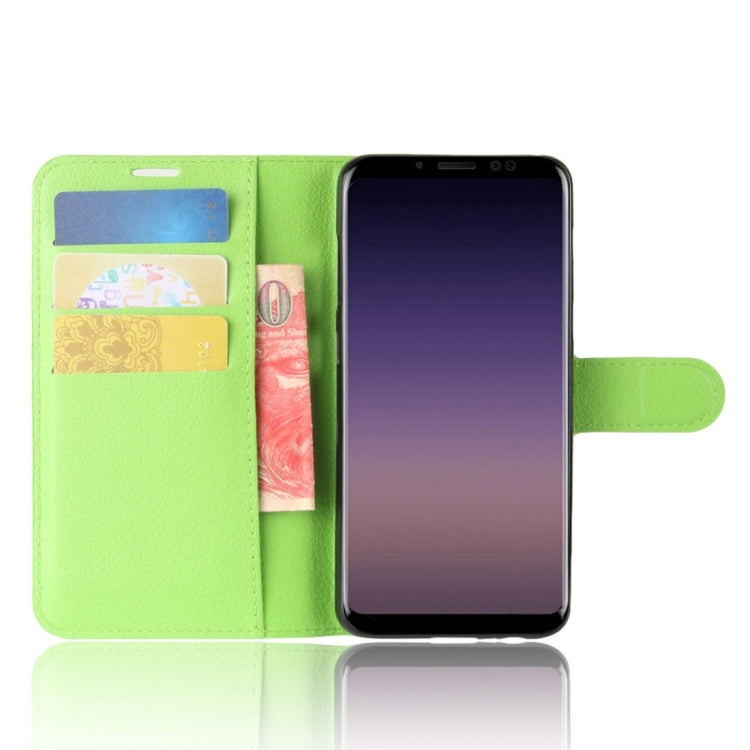 For Galaxy A8 (2018) Litchi Texture Horizontal Flip Leather Case with Holder & Card Slots & Wallet