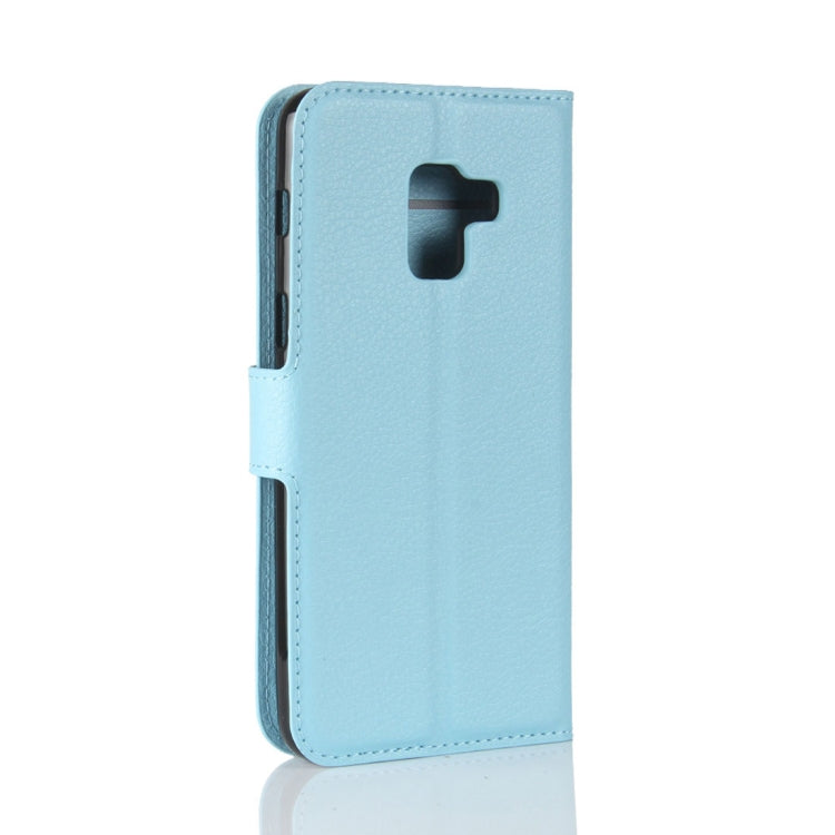 For Galaxy A8 (2018) Litchi Texture Horizontal Flip Leather Case with Holder & Card Slots & Wallet