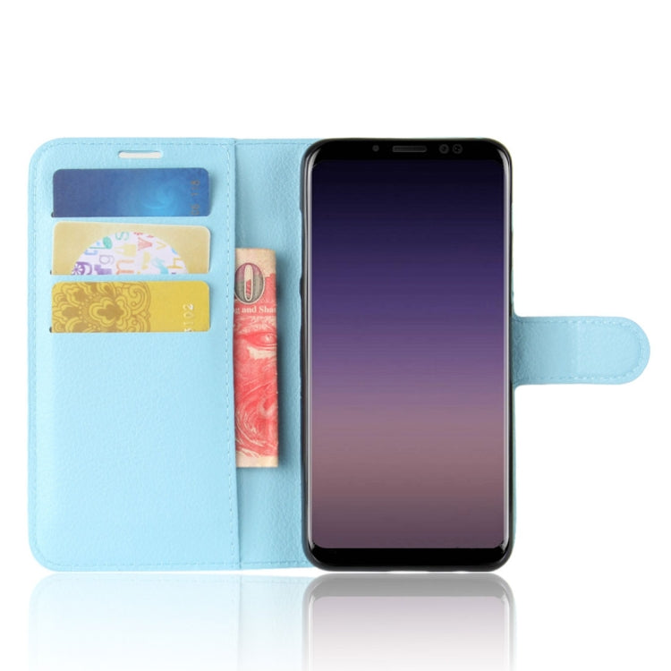 For Galaxy A8 (2018) Litchi Texture Horizontal Flip Leather Case with Holder & Card Slots & Wallet