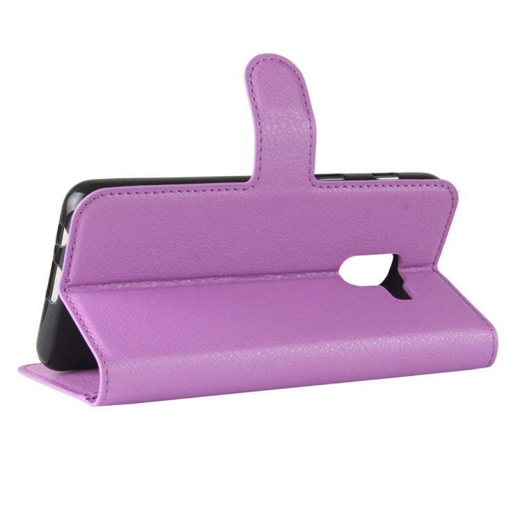 For Galaxy A8 (2018) Litchi Texture Horizontal Flip Leather Case with Holder & Card Slots & Wallet
