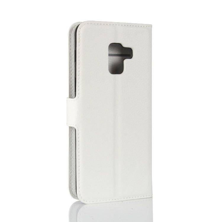 For Galaxy A8 (2018) Litchi Texture Horizontal Flip Leather Case with Holder & Card Slots & Wallet