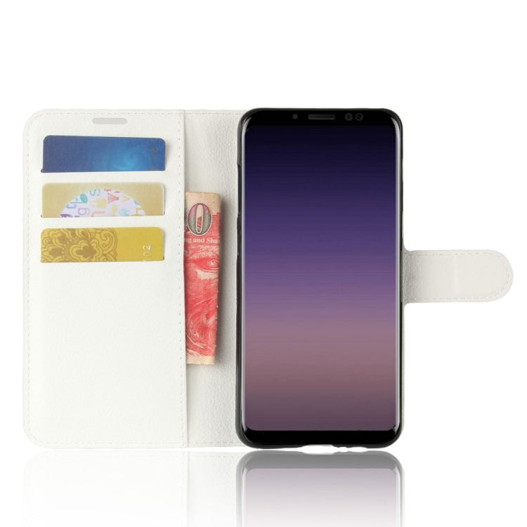 For Galaxy A8 (2018) Litchi Texture Horizontal Flip Leather Case with Holder & Card Slots & Wallet