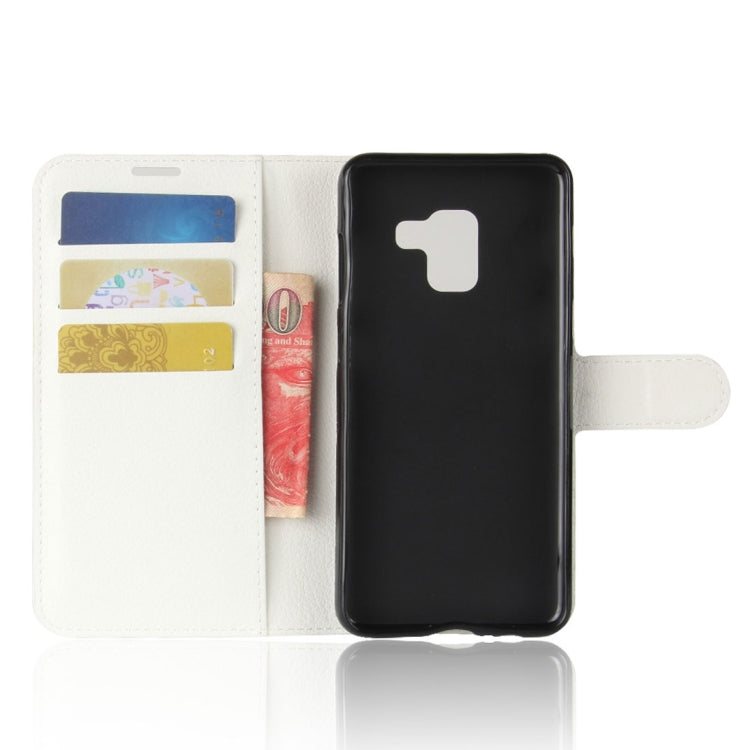 For Galaxy A8 (2018) Litchi Texture Horizontal Flip Leather Case with Holder & Card Slots & Wallet