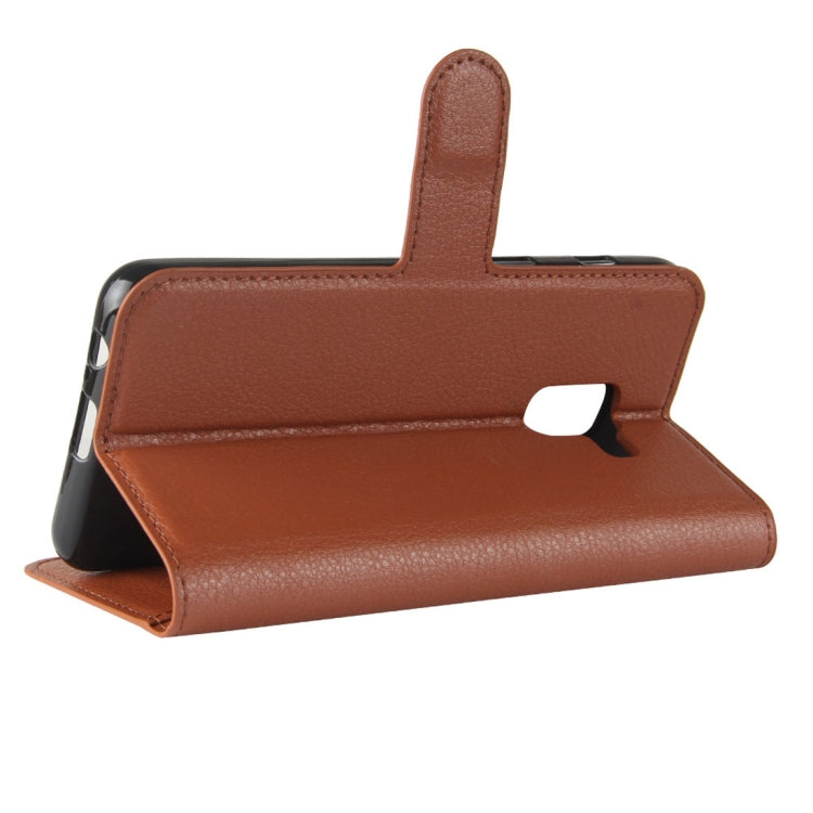 For Galaxy A8 (2018) Litchi Texture Horizontal Flip Leather Case with Holder & Card Slots & Wallet