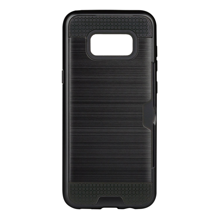 For Galaxy S8 + / G955 with credit card slot holder TPU+PC mobile phone covers
