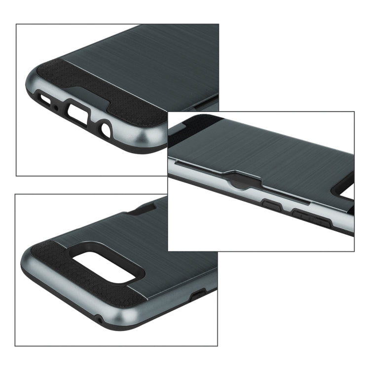 For Galaxy S8 + / G955 with credit card slot holder TPU+PC mobile phone covers