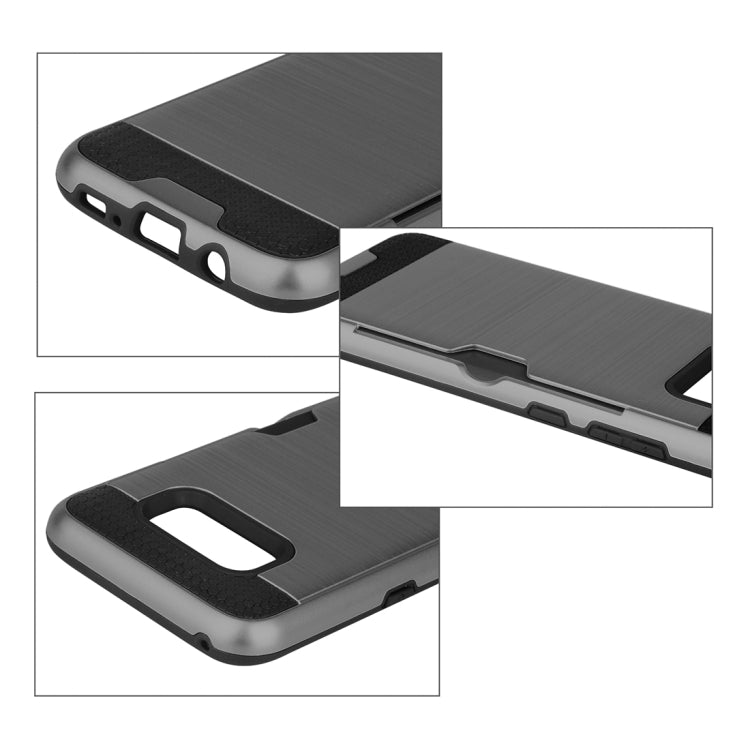 For Galaxy S8 + / G955 with credit card slot holder TPU+PC mobile phone covers