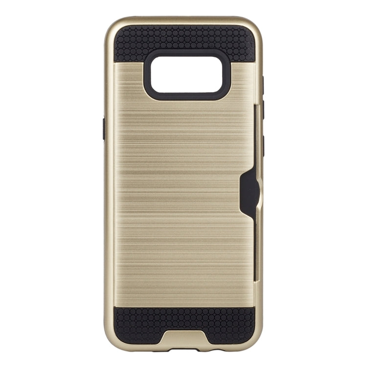 For Galaxy S8 + / G955 with credit card slot holder TPU+PC mobile phone covers