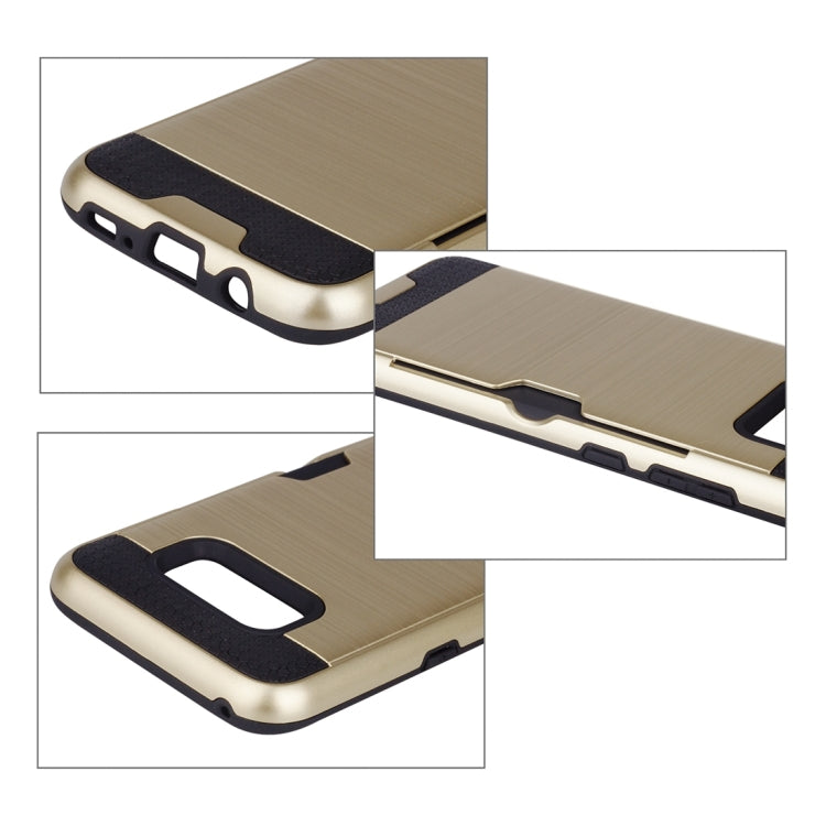 For Galaxy S8 + / G955 with credit card slot holder TPU+PC mobile phone covers