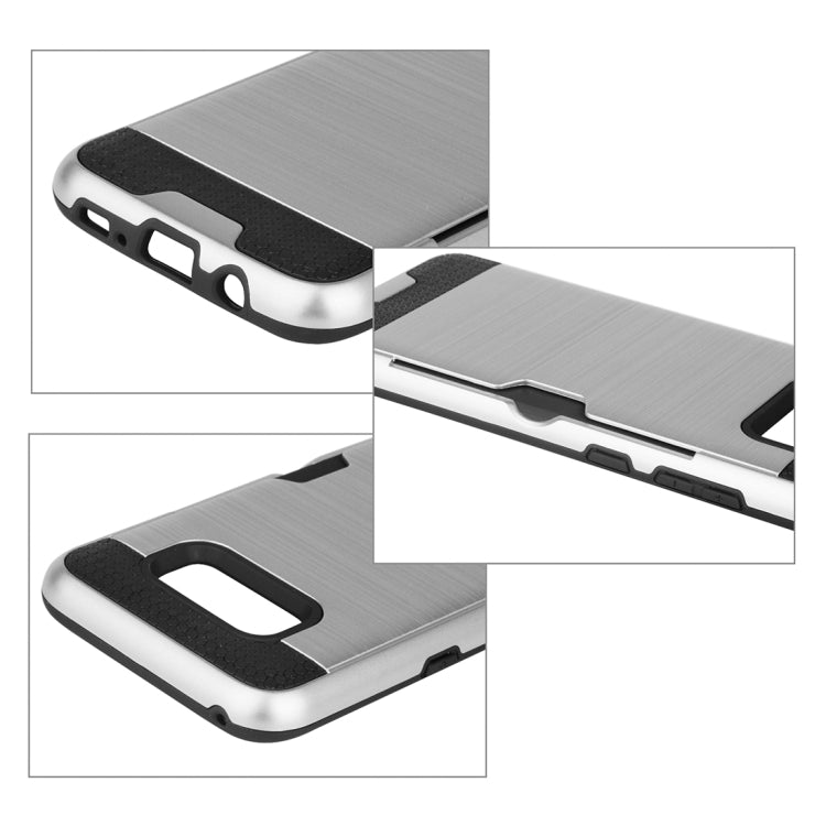 For Galaxy S8 + / G955 with credit card slot holder TPU+PC mobile phone covers