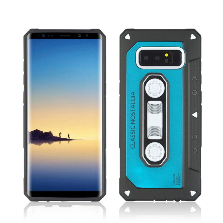 For Galaxy Note 8 Nostalgic Tape Style TPU+PC Protective Back Case