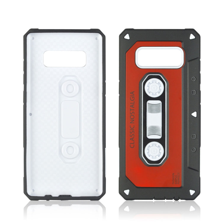 For Galaxy Note 8 Nostalgic Tape Style TPU+PC Protective Back Case