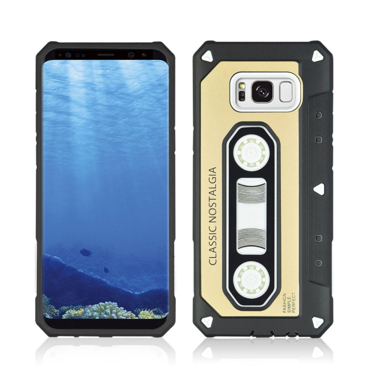 For Galaxy S8 + / G955 Nostalgic Tape Style TPU+PC Protective Back Case