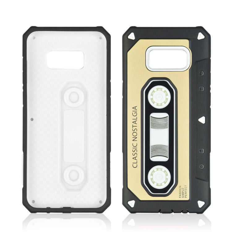 For Galaxy S8 + / G955 Nostalgic Tape Style TPU+PC Protective Back Case
